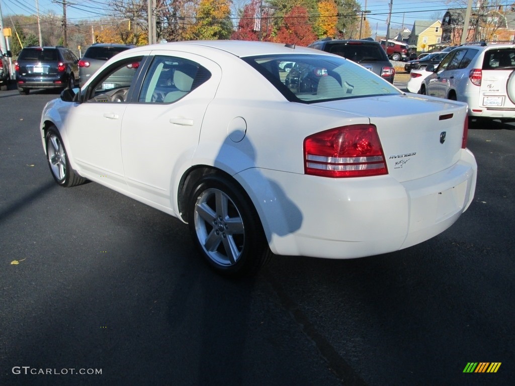 2008 Avenger SXT - Stone White / Dark Khaki/Light Graystone photo #8