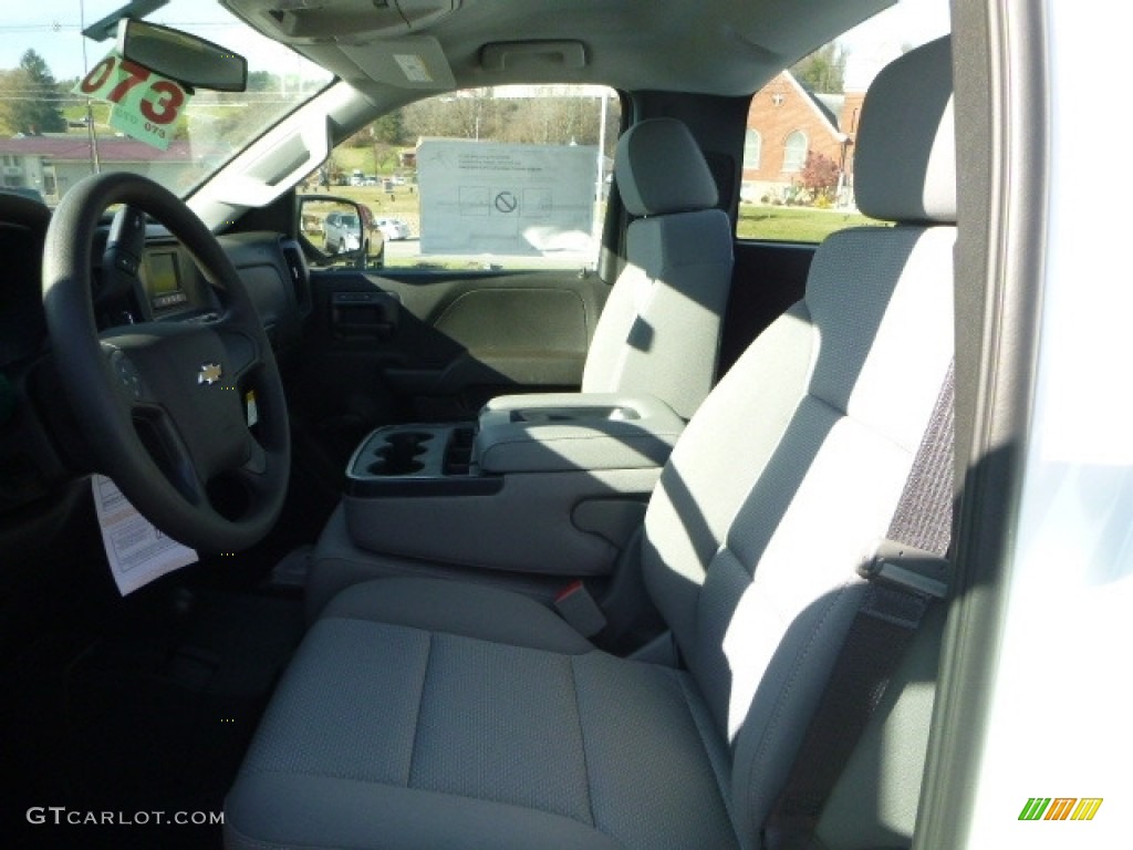 Jet Black Interior 2017 Chevrolet Silverado 1500 WT Regular Cab 4x4 Photo #117169846