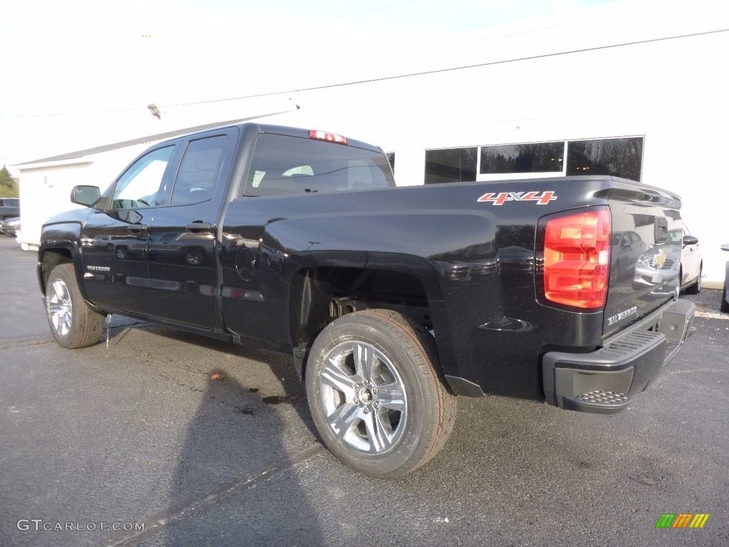 2017 Silverado 1500 Custom Double Cab 4x4 - Black / Dark Ash/Jet Black photo #8