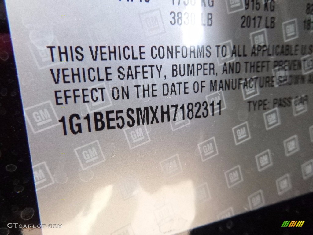 2017 Cruze LT - Mosaic Black Metallic / Jet Black photo #15