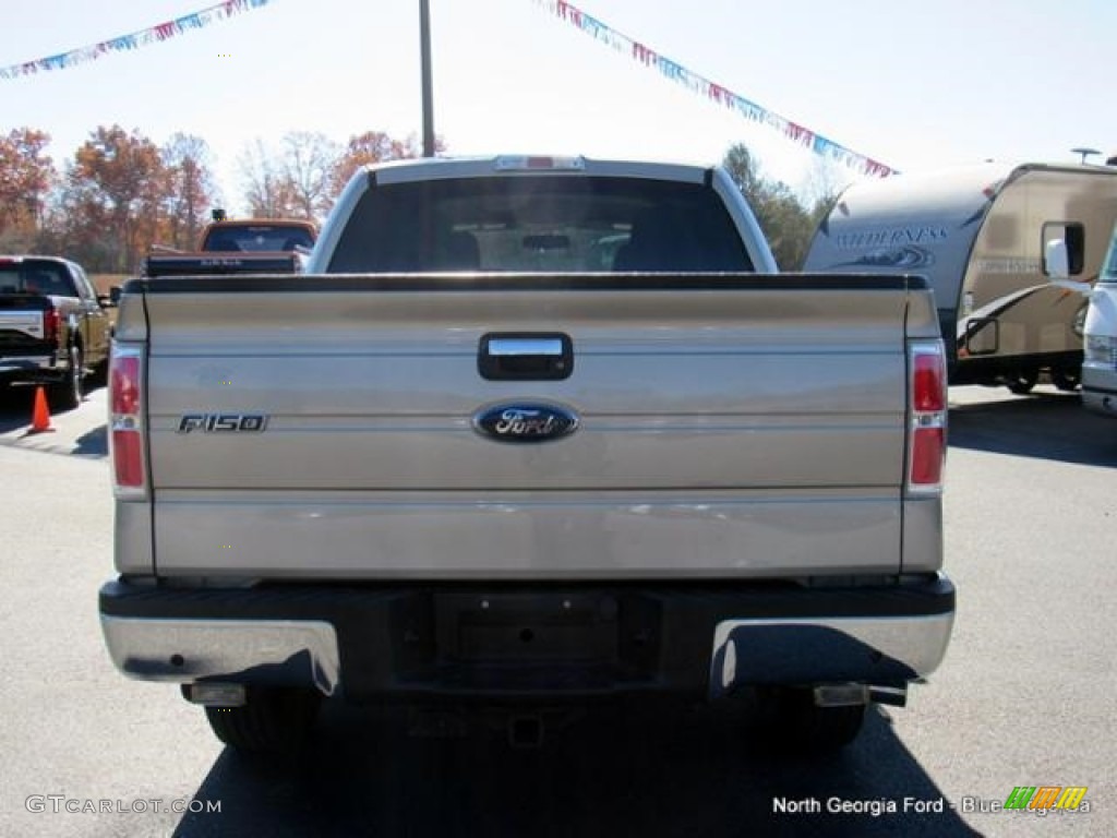 2010 F150 XLT SuperCrew 4x4 - Pueblo Gold Metallic / Tan photo #4