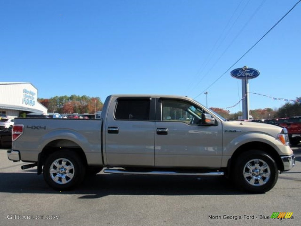 2010 F150 XLT SuperCrew 4x4 - Pueblo Gold Metallic / Tan photo #6