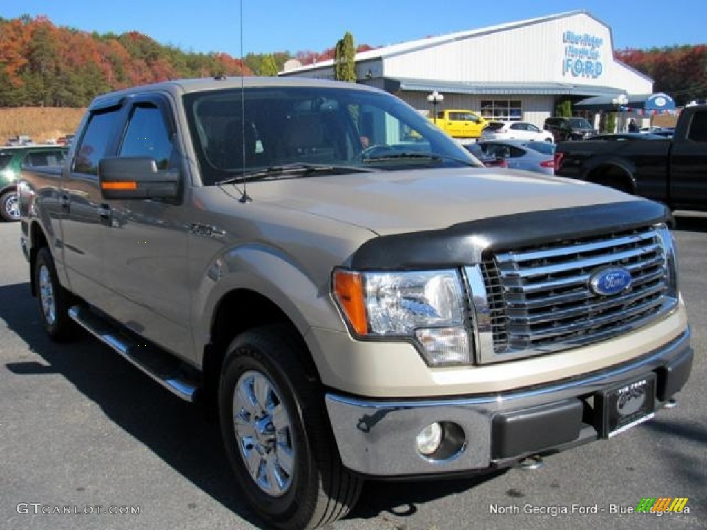 2010 F150 XLT SuperCrew 4x4 - Pueblo Gold Metallic / Tan photo #7