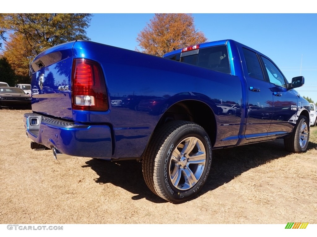 2017 1500 Sport Quad Cab 4x4 - Blue Streak Pearl / Black photo #3