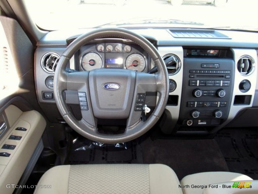 2010 F150 XLT SuperCrew 4x4 - Pueblo Gold Metallic / Tan photo #16