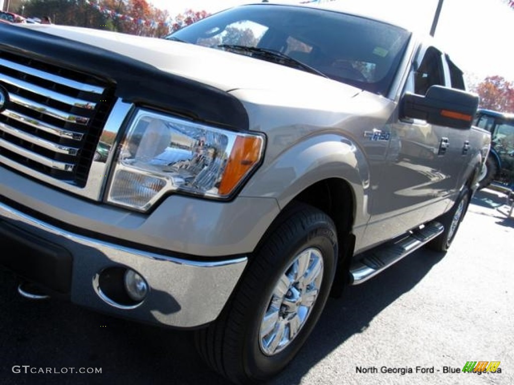 2010 F150 XLT SuperCrew 4x4 - Pueblo Gold Metallic / Tan photo #30