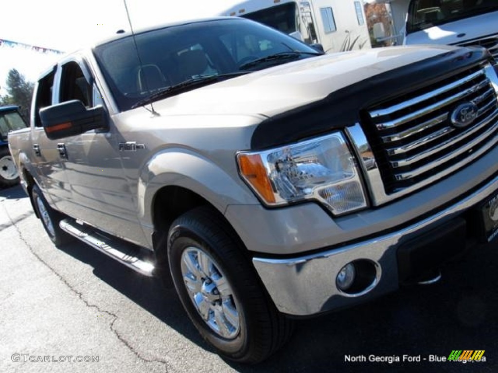 2010 F150 XLT SuperCrew 4x4 - Pueblo Gold Metallic / Tan photo #31