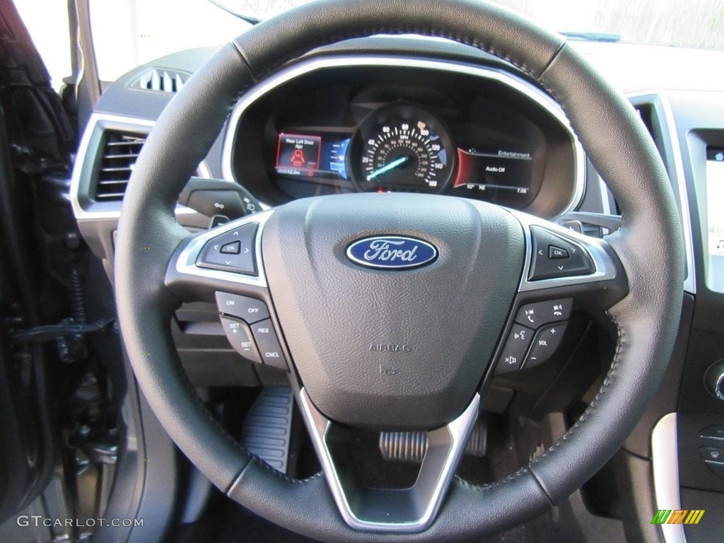 2017 Ford Edge SEL Ebony Steering Wheel Photo #117173335