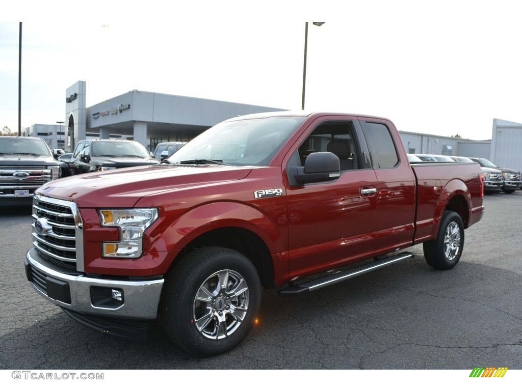 2017 F150 XLT SuperCab - Ruby Red / Earth Gray photo #3