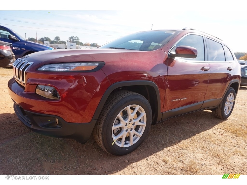 Deep Cherry Red Crystal Pearl 2017 Jeep Cherokee Latitude Exterior Photo #117182560