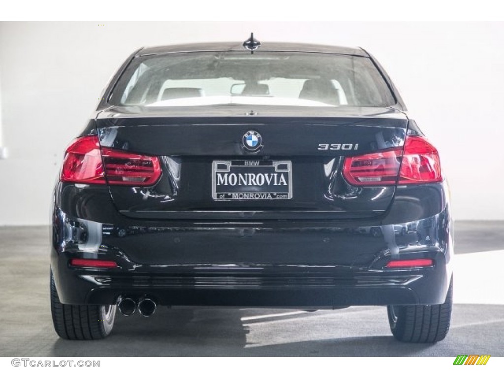 2017 3 Series 330i Sedan - Black Sapphire Metallic / Black photo #4