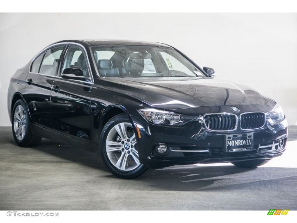 2017 3 Series 330i Sedan - Black Sapphire Metallic / Black photo #12