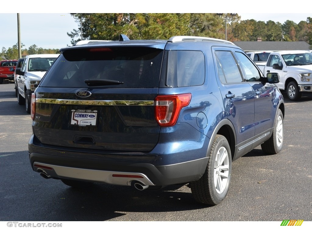 2017 Explorer XLT - Blue Jeans / Ebony Black photo #3
