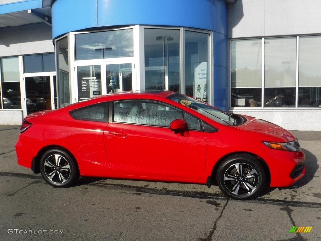 2014 Civic EX Coupe - Rallye Red / Gray photo #2