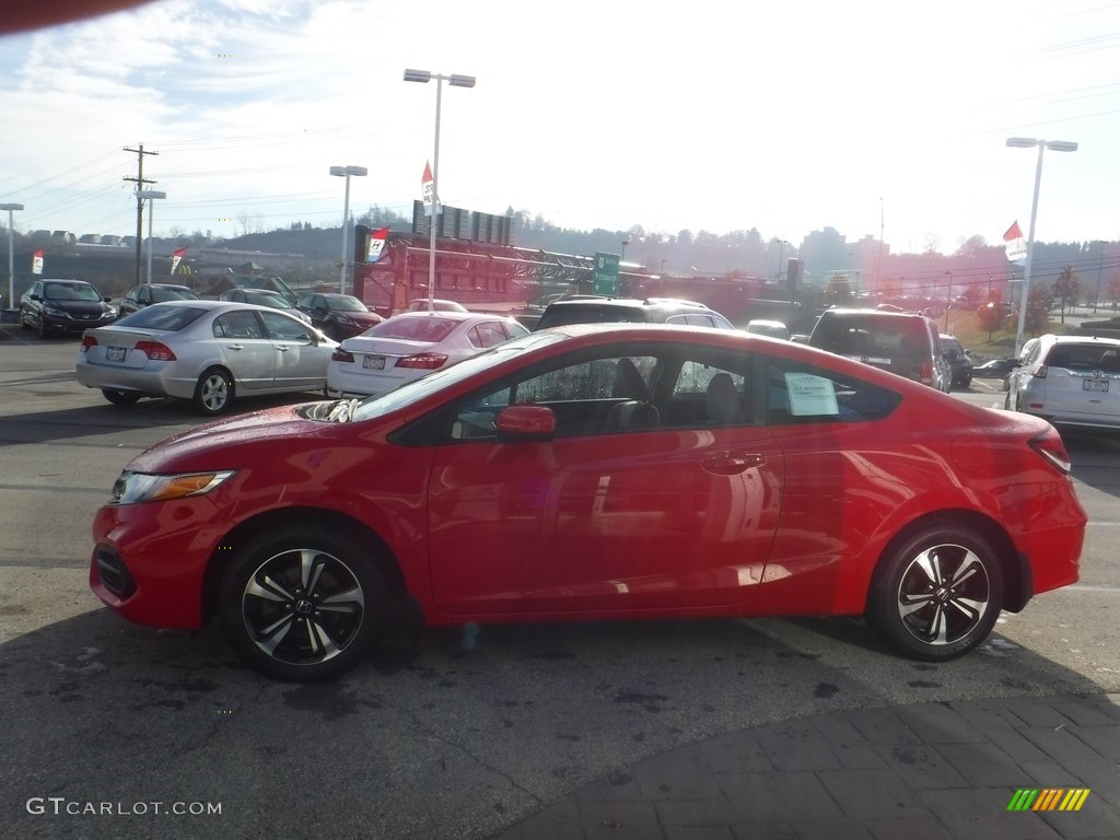 2014 Civic EX Coupe - Rallye Red / Gray photo #7
