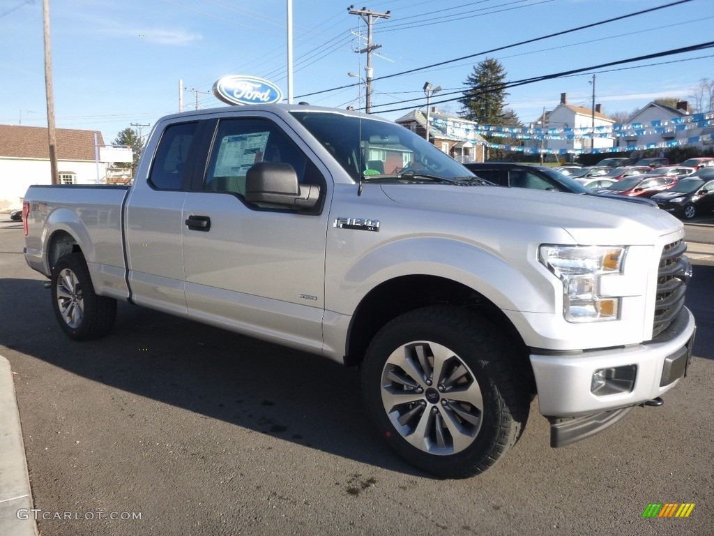 2017 F150 XL SuperCab 4x4 - Ingot Silver / Black photo #3