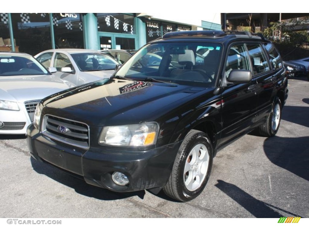 2004 Forester 2.5 XS - Java Black Pearl / Gray photo #7