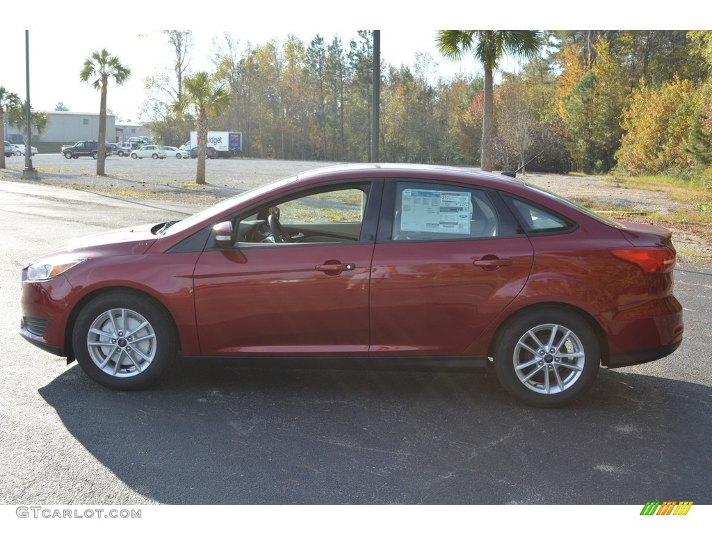 2016 Focus SE Sedan - Ruby Red / Medium Light Stone photo #8