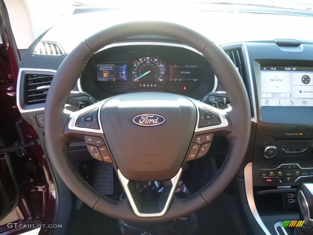 2017 Ford Edge SEL AWD Ebony Steering Wheel Photo #117189805
