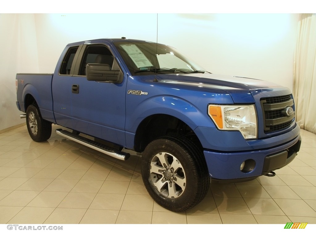 2014 F150 STX SuperCab 4x4 - Blue Flame / Steel Grey photo #1