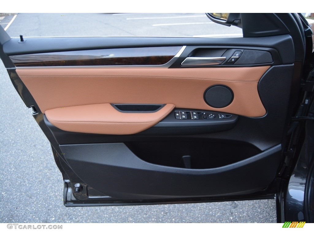 2017 BMW X4 xDrive28i Saddle Brown Door Panel Photo #117191872