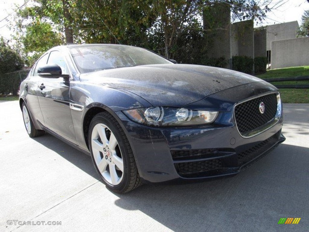 2017 XE 20d Prestige - Dark Sapphire Blue / Jet photo #2
