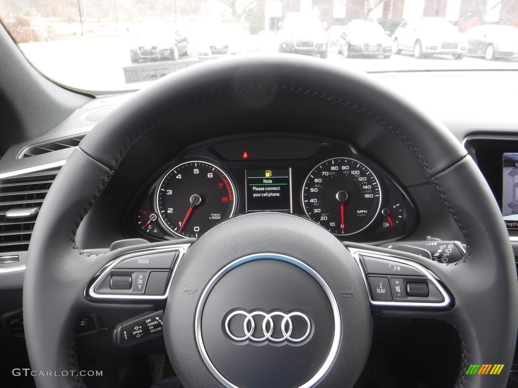 2017 Audi Q5 2.0 TFSI Premium Plus quattro Black Steering Wheel Photo #117196006