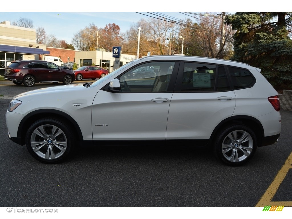 2016 X3 xDrive28i - Mineral White Metallic / Sand Beige photo #5