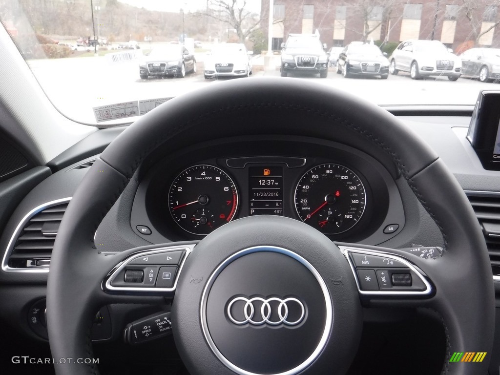 2017 Audi Q3 2.0 TFSI Premium Plus quattro Black Steering Wheel Photo #117196624