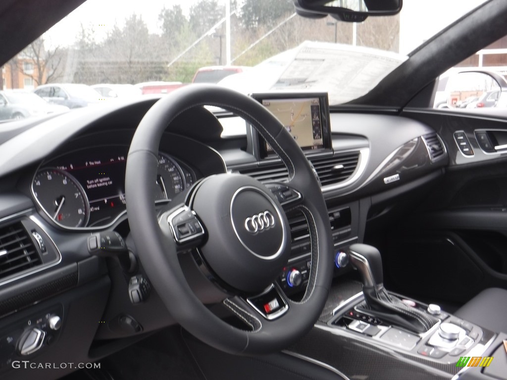 2017 Audi S7 Prestige quattro Black Dashboard Photo #117197143