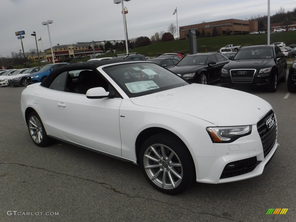 2017 A5 Sport quattro Cabriolet - Ibis White / Black photo #11