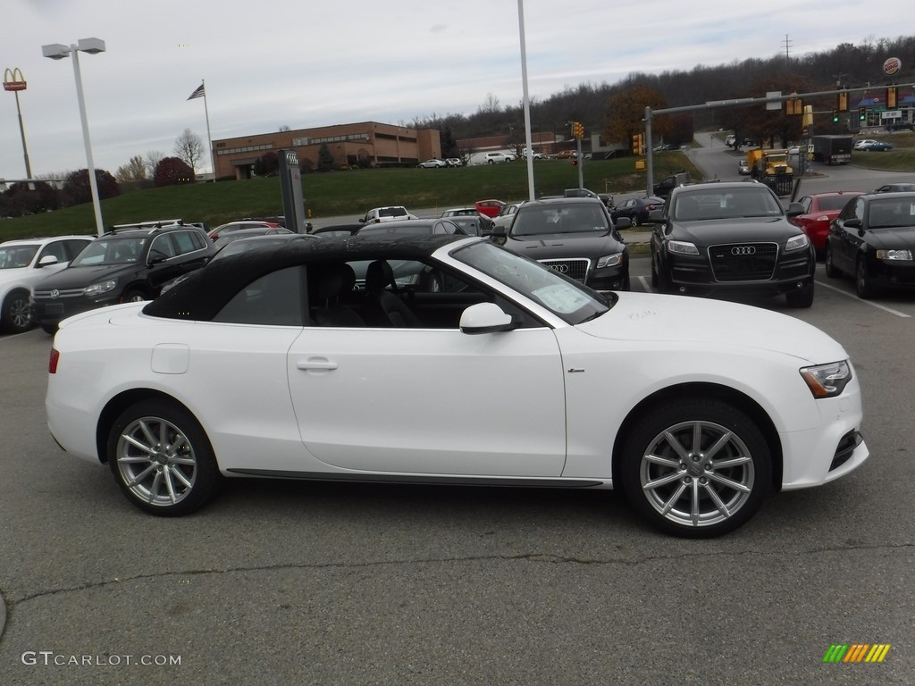 2017 A5 Sport quattro Cabriolet - Ibis White / Black photo #13