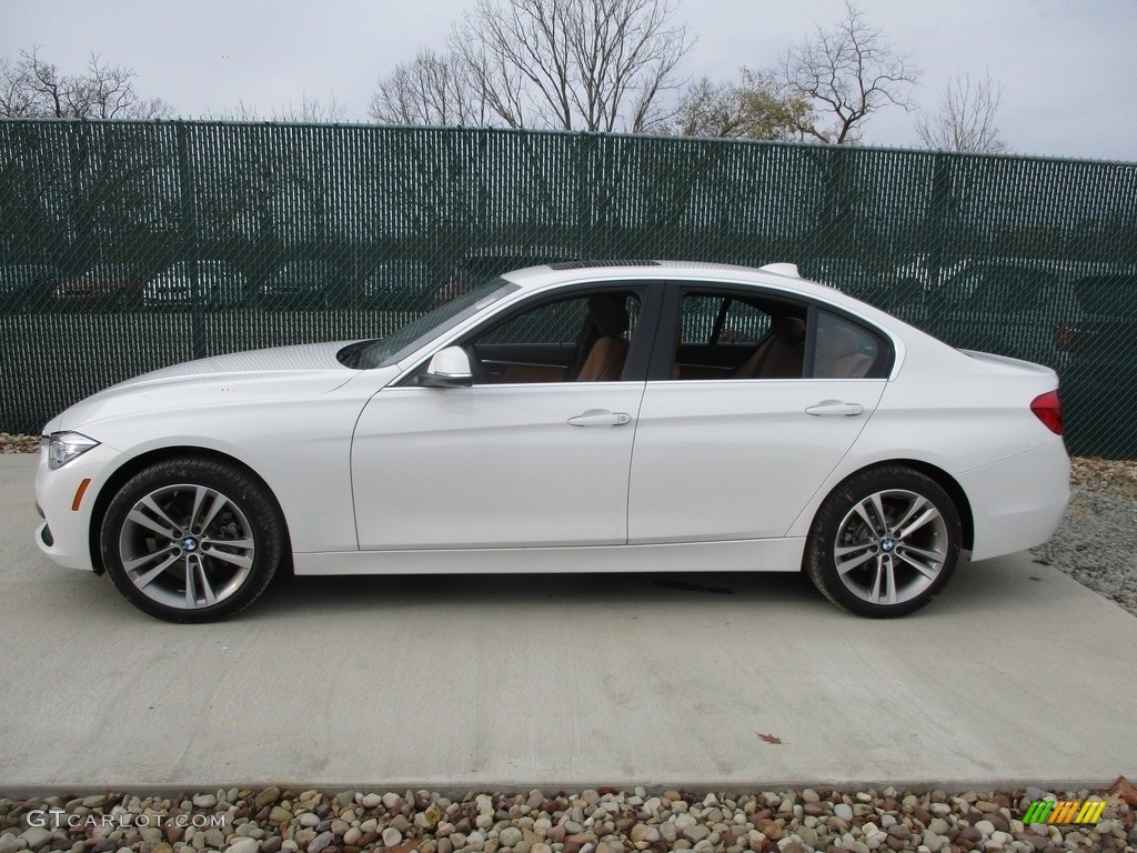 2017 3 Series 330i xDrive Sedan - Alpine White / Saddle Brown photo #7