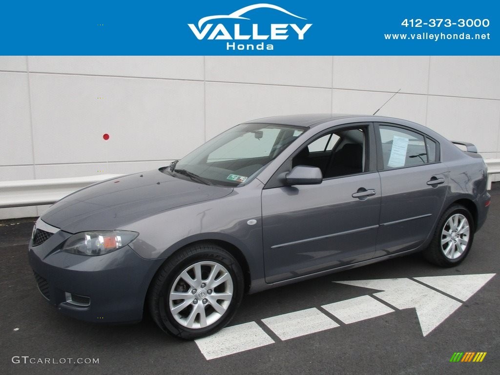 2008 MAZDA3 i Sport Sedan - Galaxy Gray Mica / Black photo #1