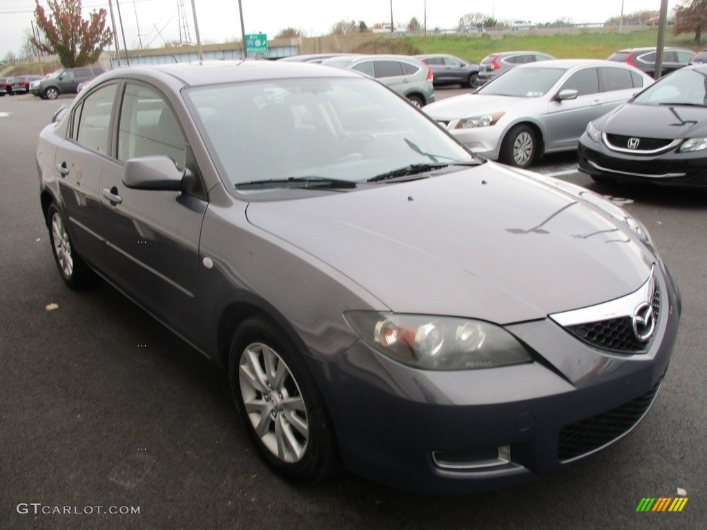 2008 MAZDA3 i Sport Sedan - Galaxy Gray Mica / Black photo #7