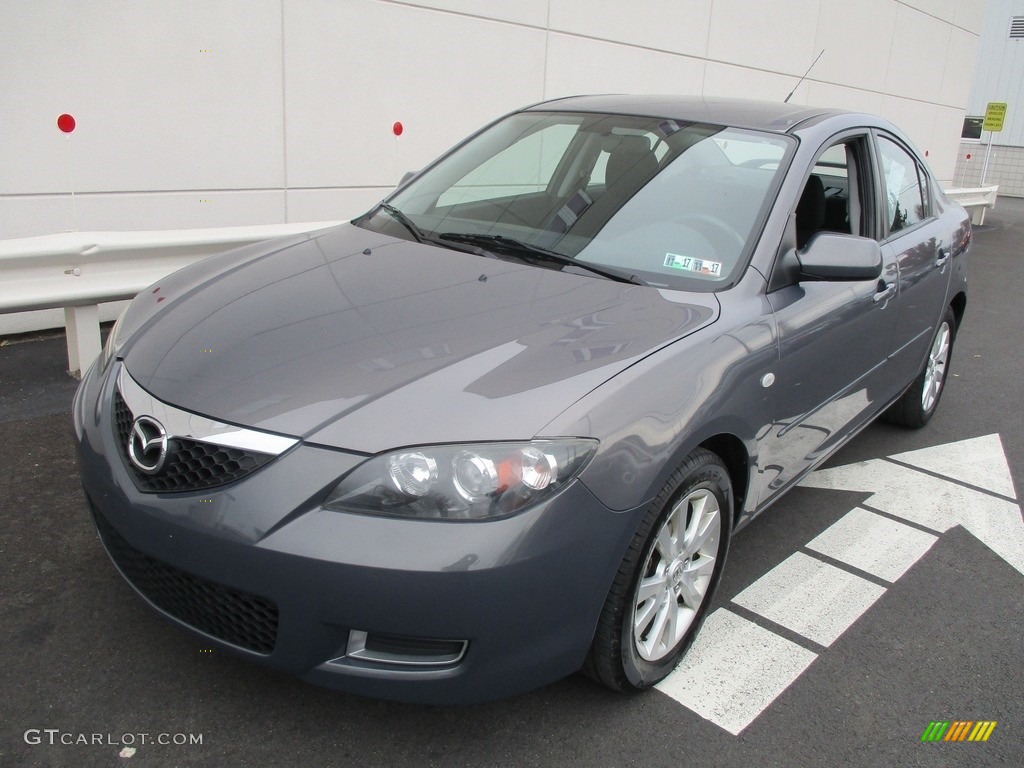 2008 MAZDA3 i Sport Sedan - Galaxy Gray Mica / Black photo #9