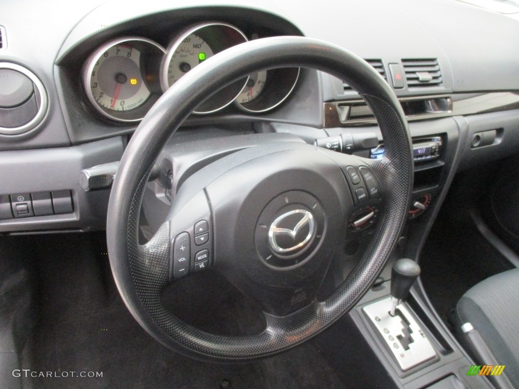 2008 MAZDA3 i Sport Sedan - Galaxy Gray Mica / Black photo #13