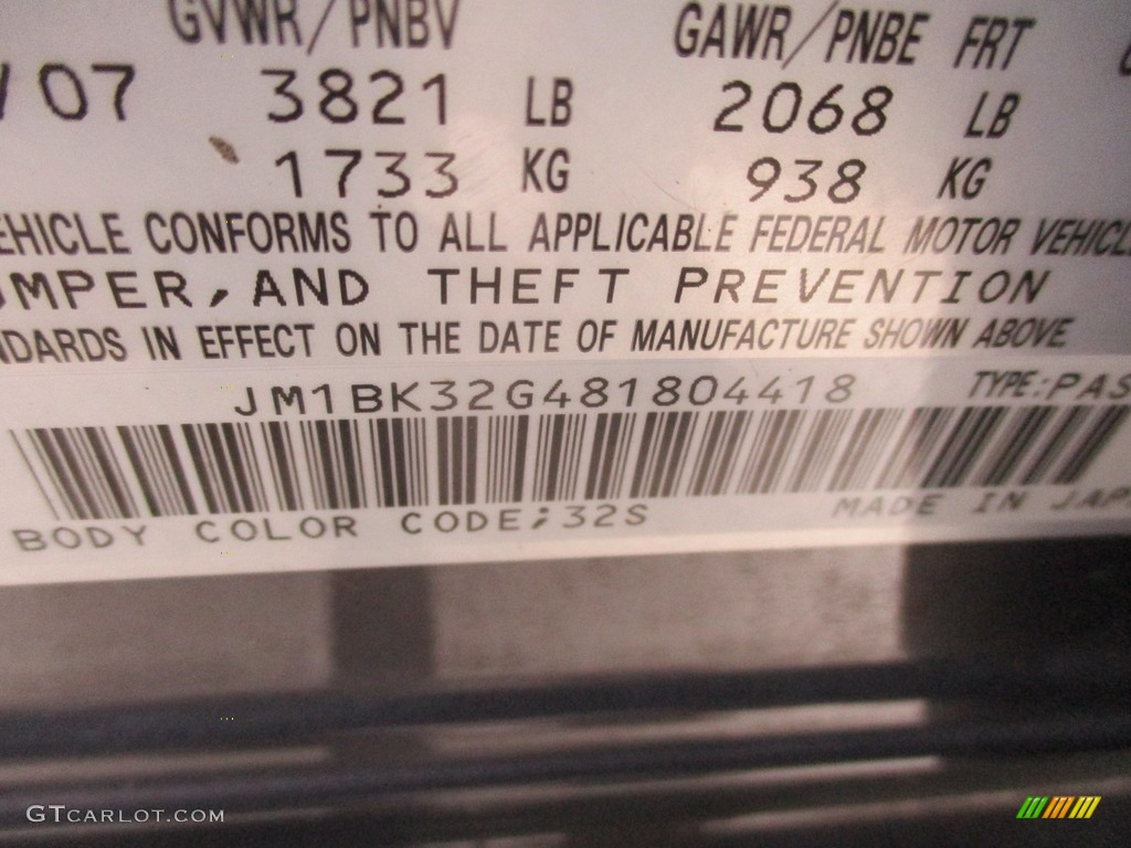 2008 MAZDA3 i Sport Sedan - Galaxy Gray Mica / Black photo #19