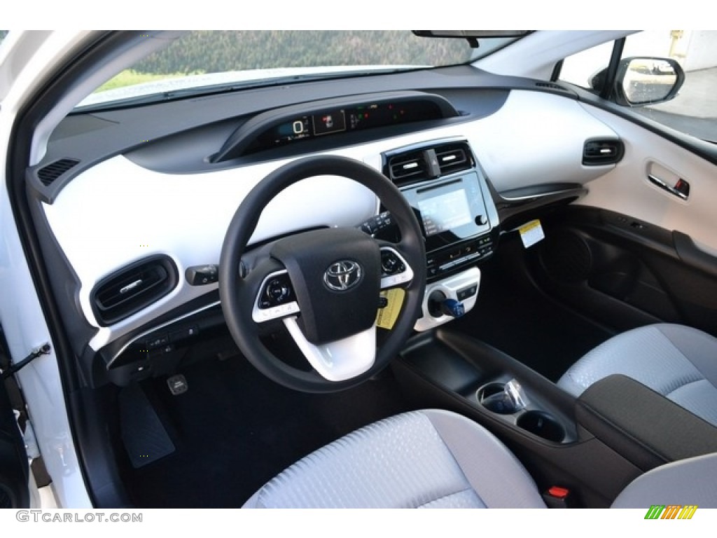 Moonstone Gray Interior 2017 Toyota Prius Two Photo #117206035
