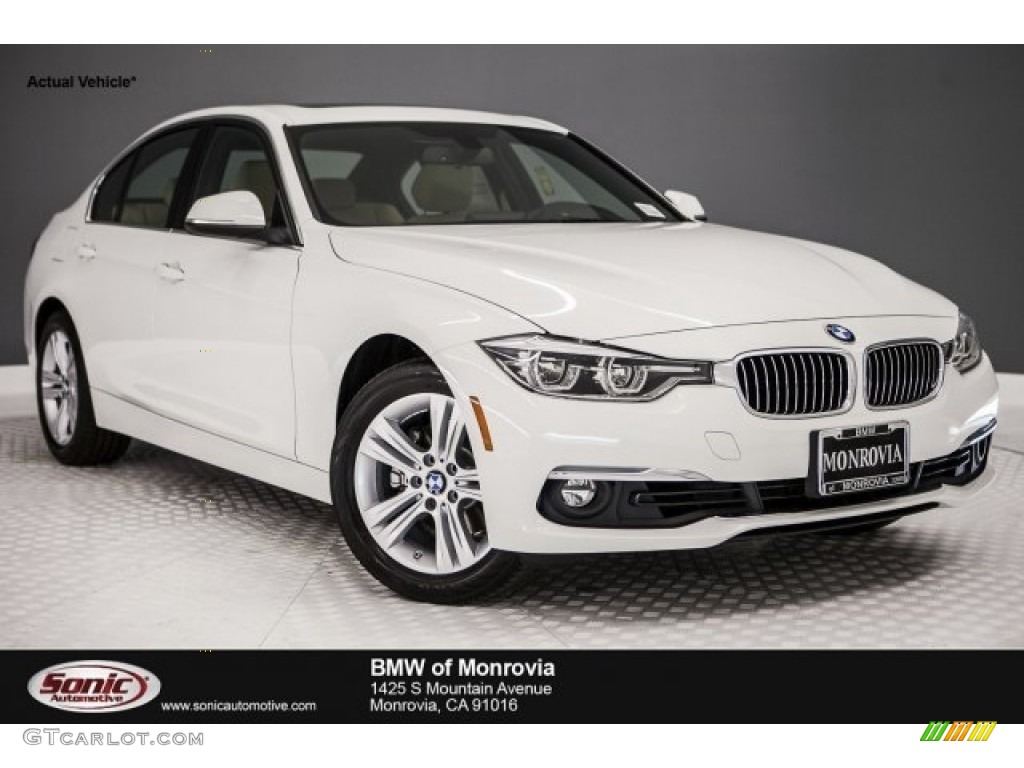 2017 3 Series 330i Sedan - Alpine White / Venetian Beige/Black photo #1