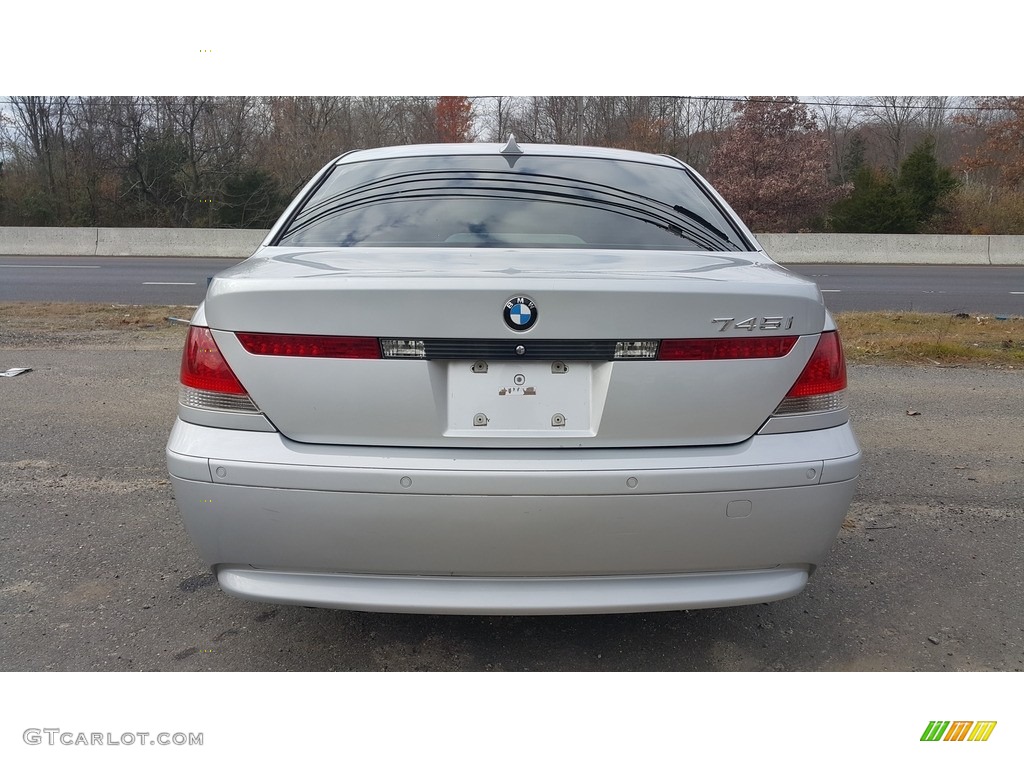 2004 7 Series 745i Sedan - Titanium Silver Metallic / Black/Black photo #6