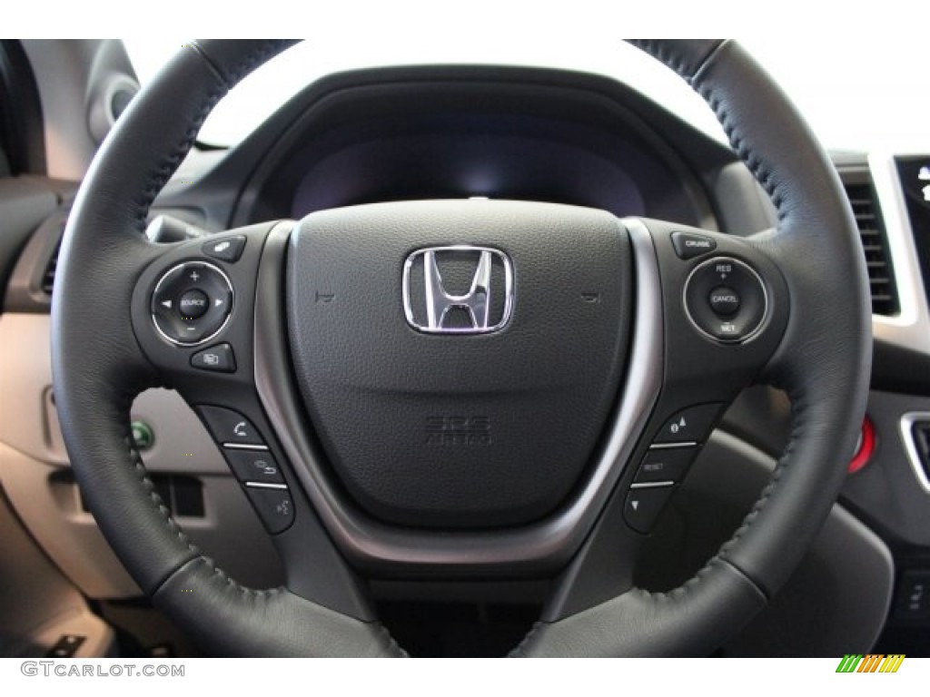 2017 Honda Pilot EX-L AWD w/Navigation Gray Steering Wheel Photo #117216147