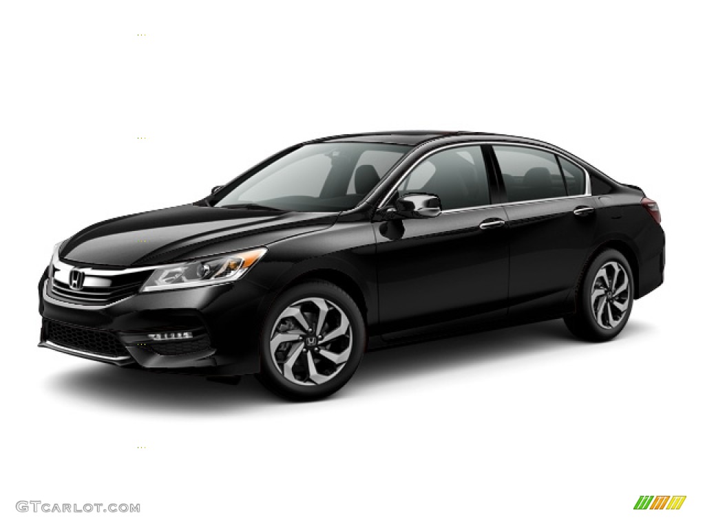 2017 Accord EX-L V6 Sedan - Crystal Black Pearl / Black photo #20