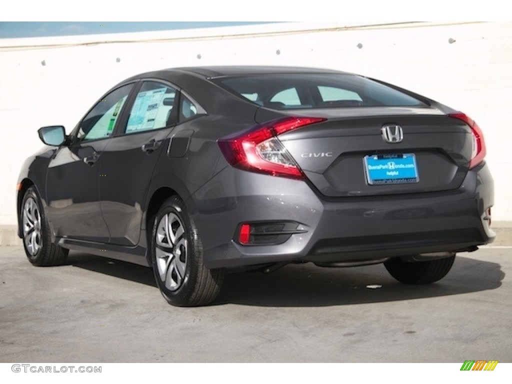 2017 Civic LX Sedan - Modern Steel Metallic / Gray photo #2