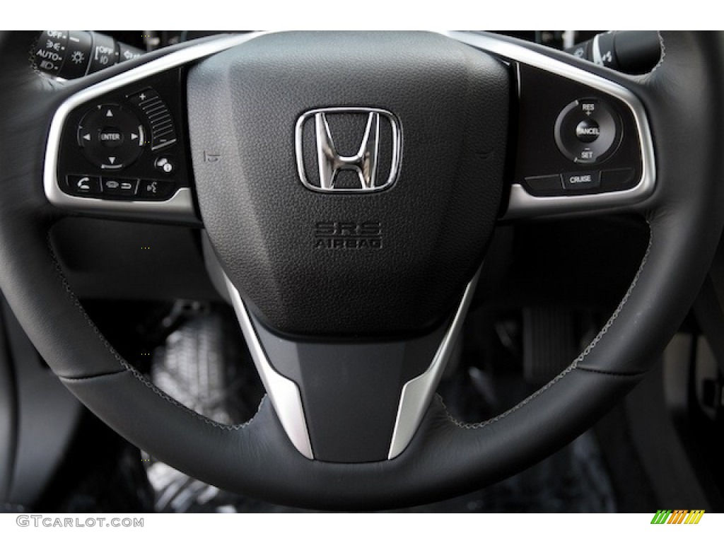 2017 Civic EX-L Sedan - Modern Steel Metallic / Gray photo #10