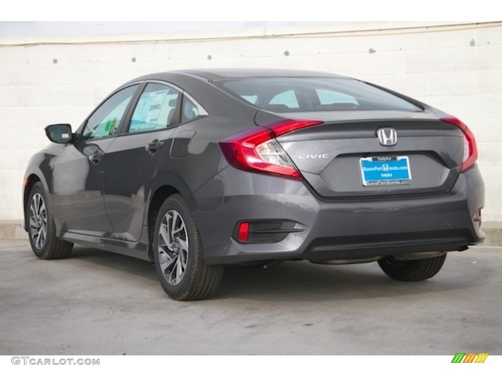 2017 Civic EX Sedan - Modern Steel Metallic / Black photo #2