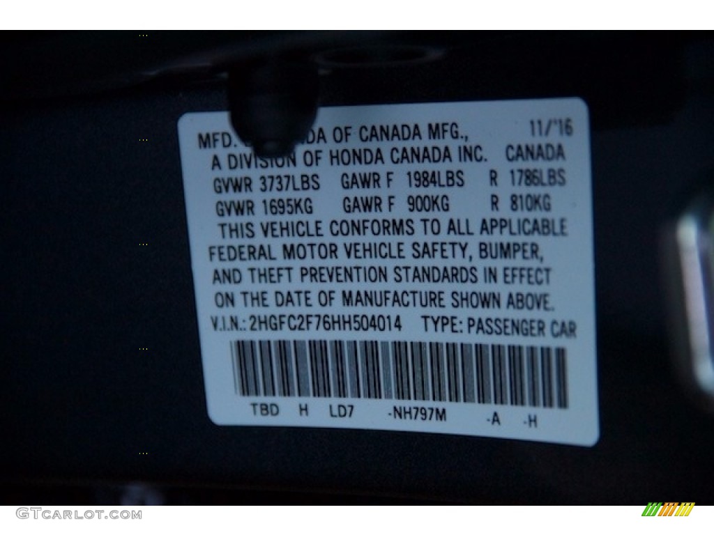 2017 Civic EX Sedan - Modern Steel Metallic / Black photo #18