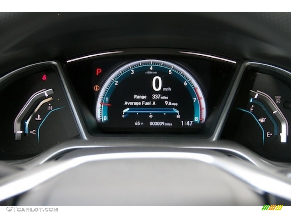 2017 Civic EX-T Sedan - Modern Steel Metallic / Black photo #17