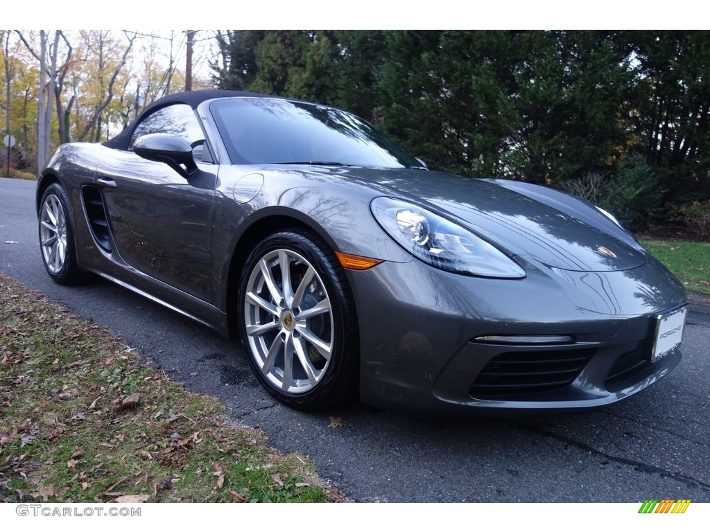 Agate Grey Metallic 2017 Porsche 718 Boxster Standard 718 Boxster Model Exterior Photo #117227668