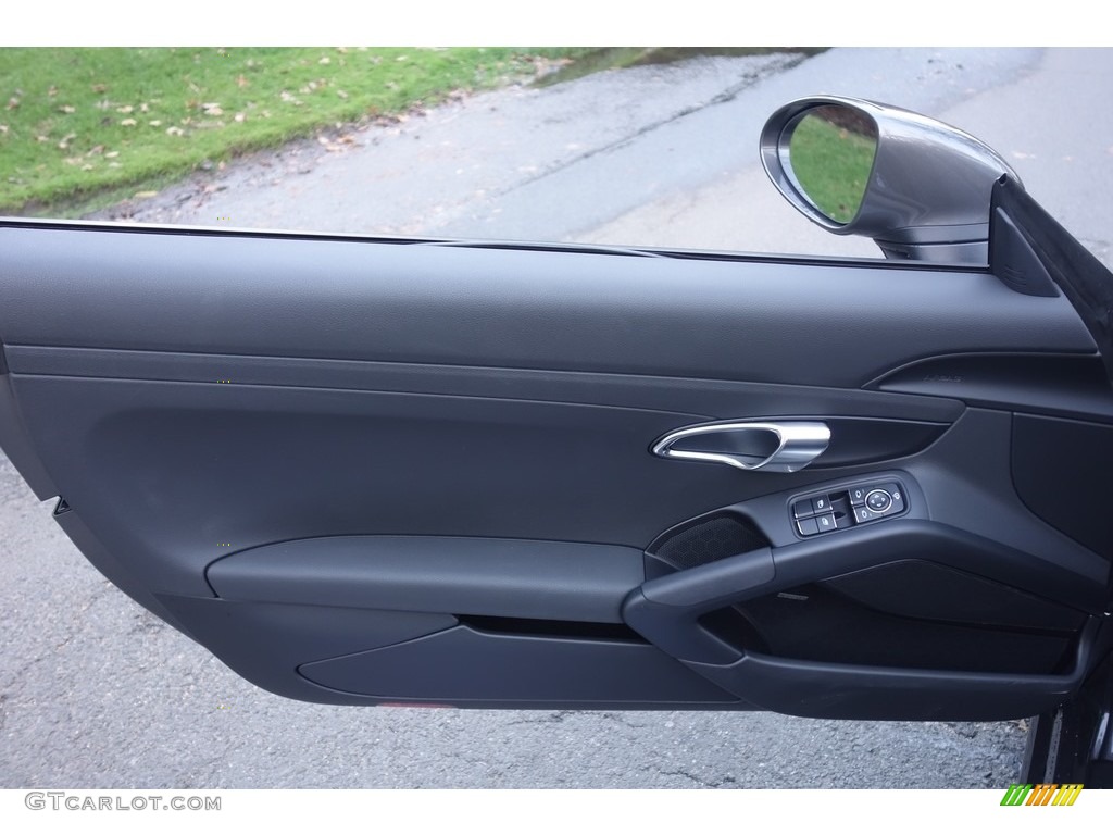 2017 Porsche 718 Boxster Standard 718 Boxster Model Black Door Panel Photo #117227683